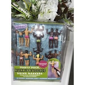 (315/1)Hunky Drinking Buddies Drink Markers: Party Pack (12)